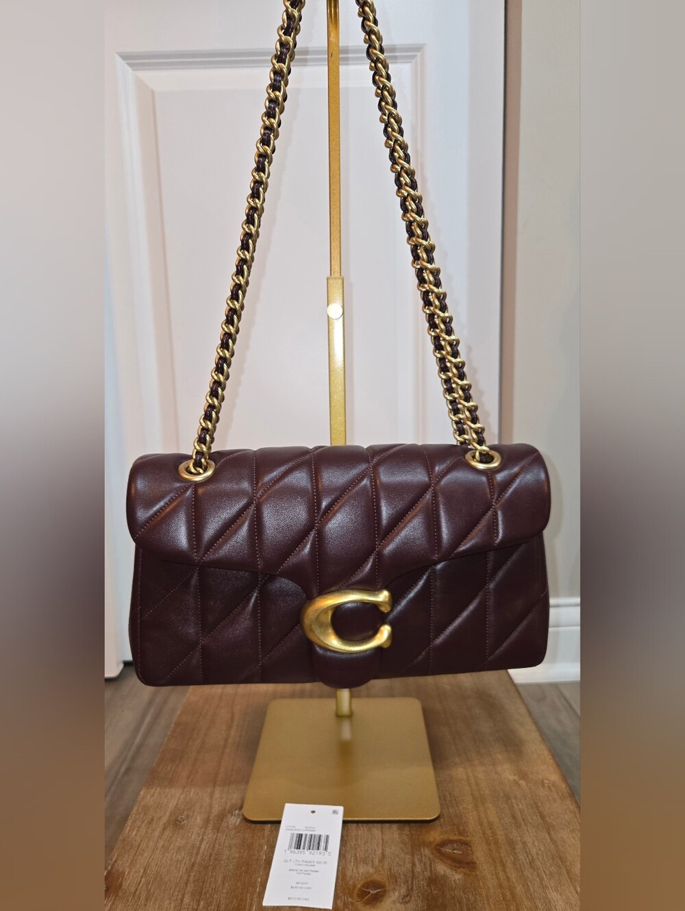 Coach Quilted Leather Tabby Shoulder Bag 26 – Black Currant – NWT